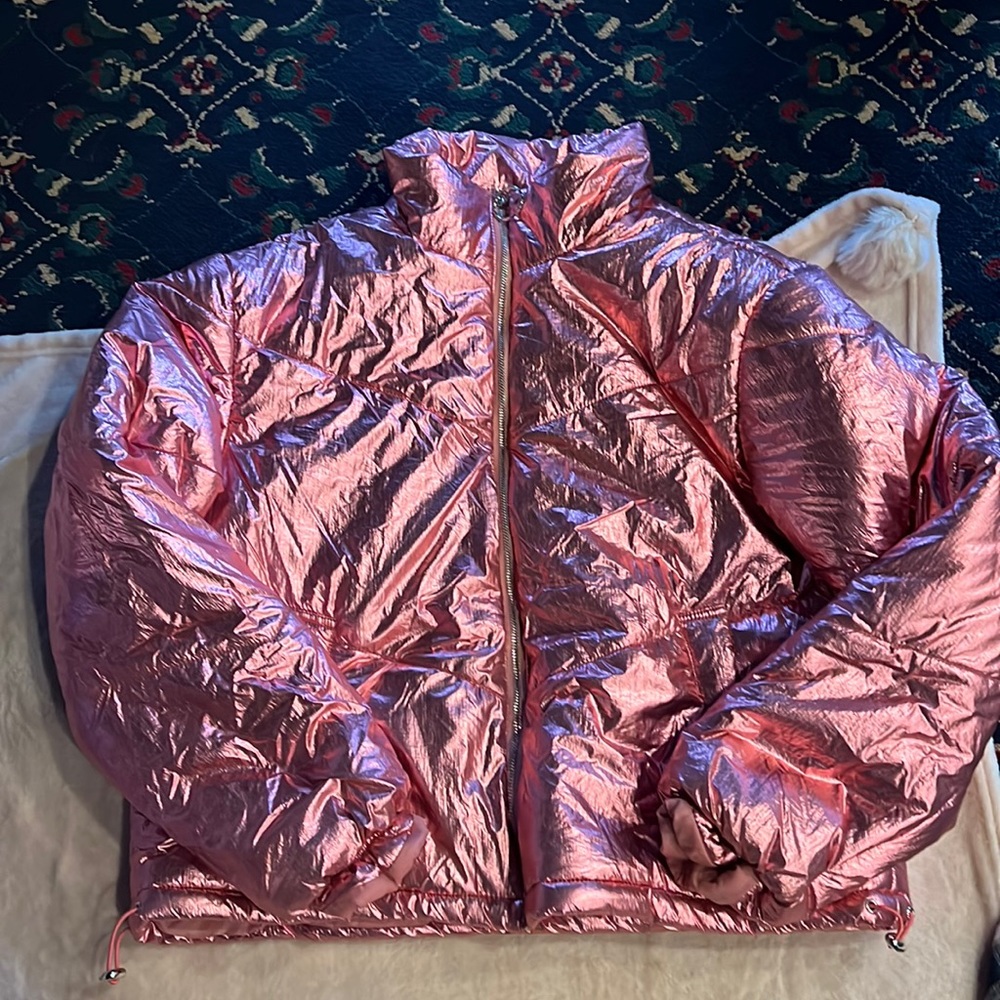ANWND PINK METALLIC PUFFER